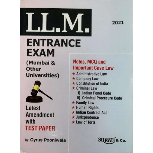 Aarti & Company's LL.M Entrance Exam 2021 (Mumbai & Other Universities) by Cyrus Pooniwala